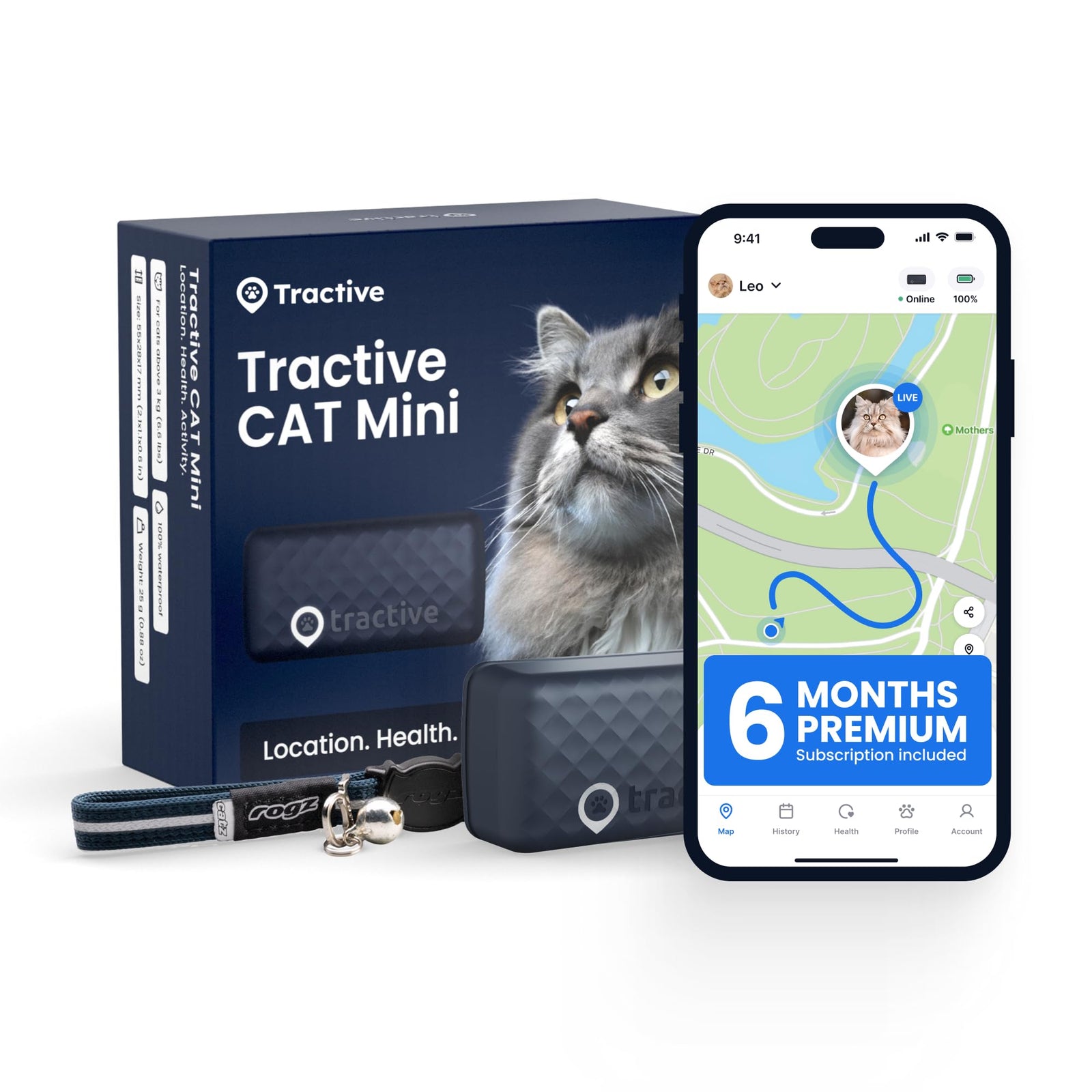 Smart Cat GPS Tracker with Real-Time Location and Wellness Monitoring