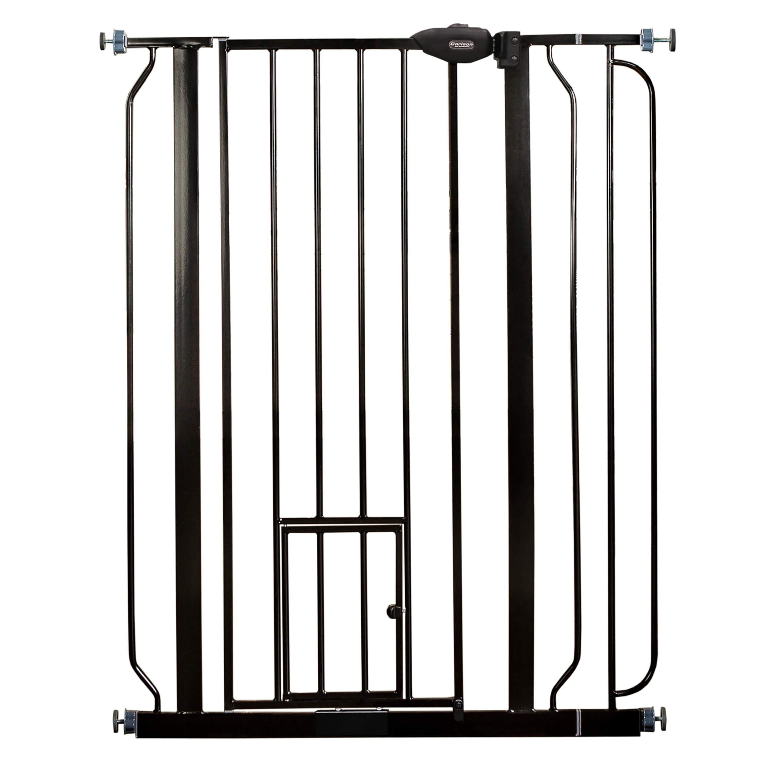 Extra Wide Metal Pet Safety Gate with Small Pet Door