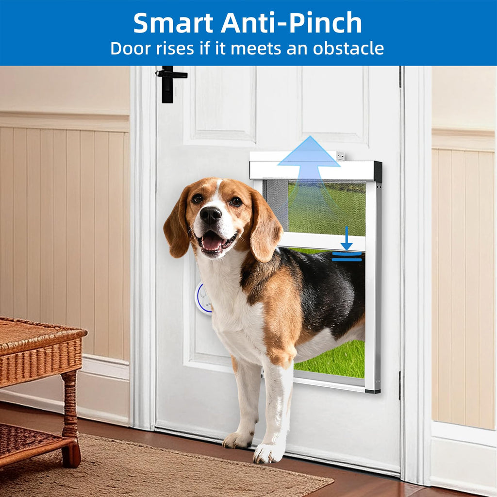 Electronic Smart Pet Door with Automatic Locking and Safety Sensors