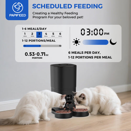 Automatic Cat Feeder for Multiple Pets with 7L Food Capacity