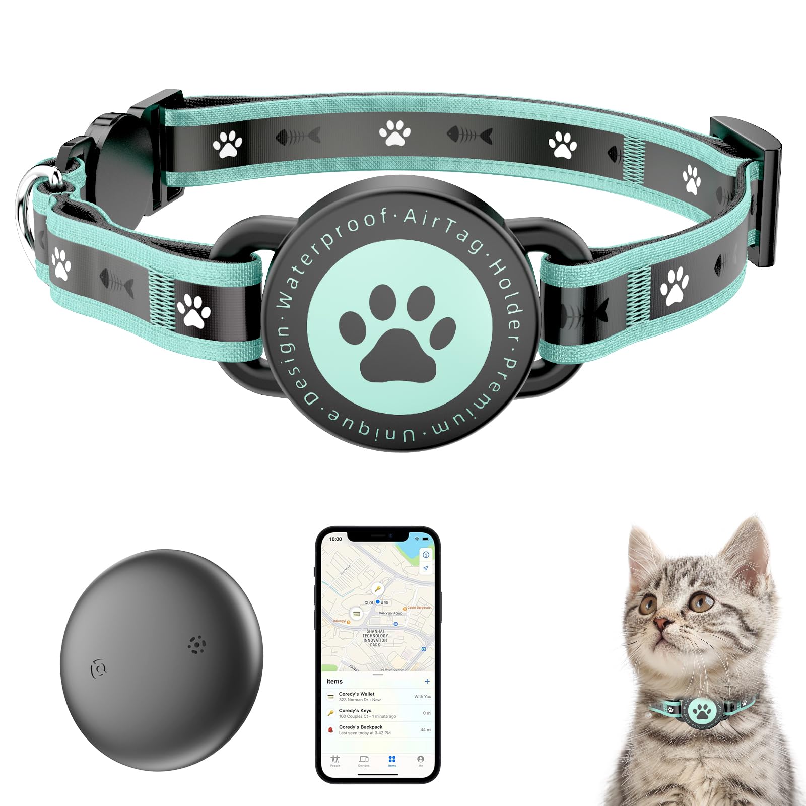 Smart Bluetooth Pet Tracker with Apple and Android Compatibility