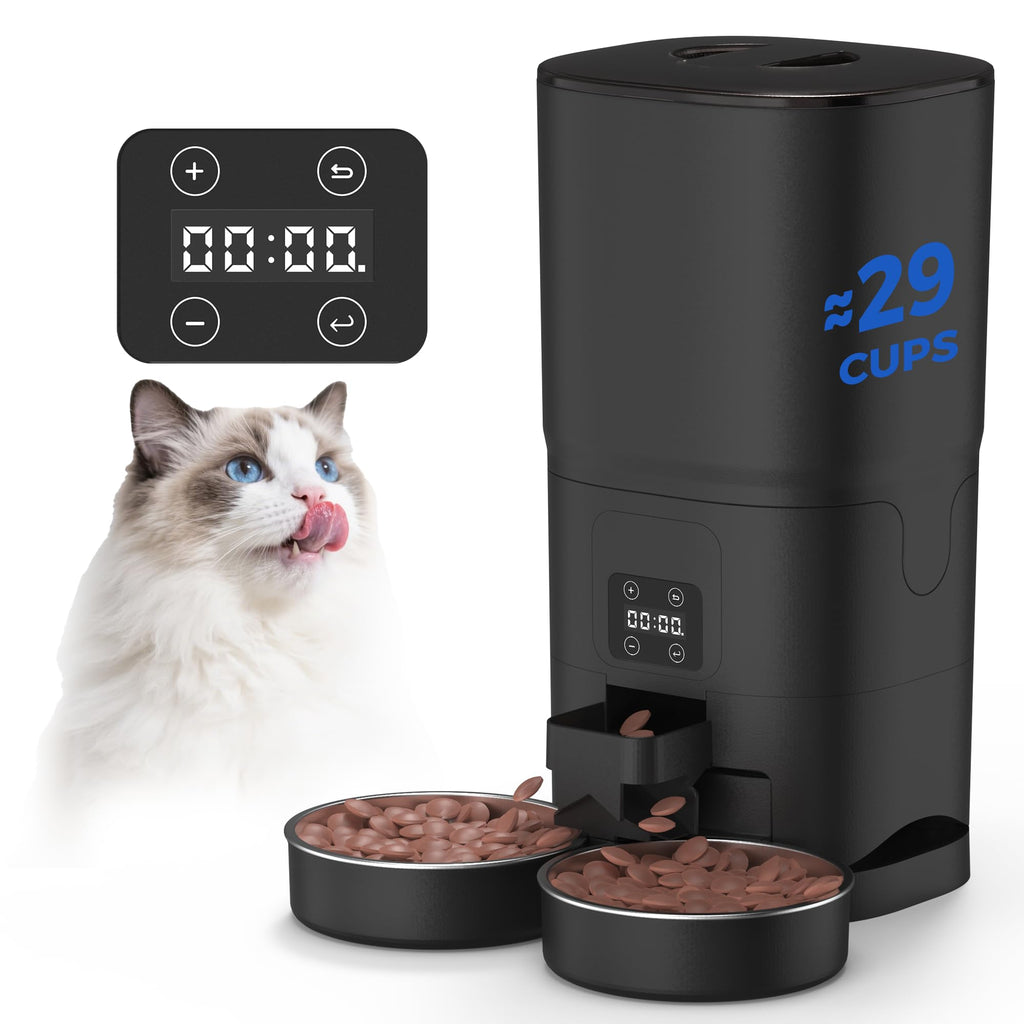 Automatic Cat Feeder for Multiple Pets with 7L Food Capacity