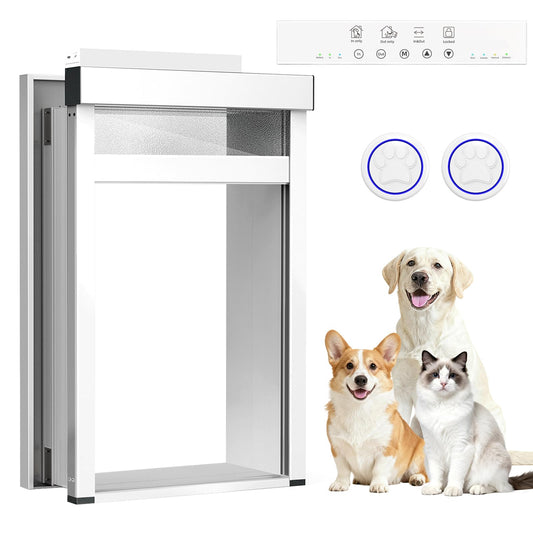 Electronic Smart Pet Door with Automatic Locking and Safety Sensors