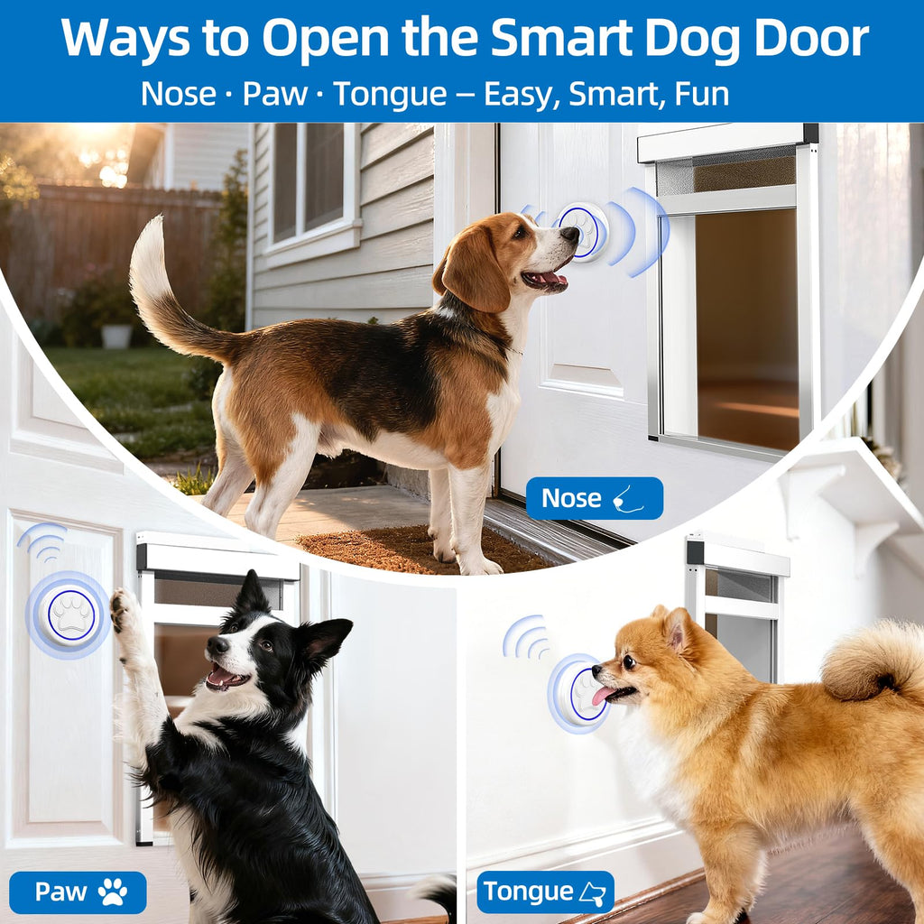 Electronic Smart Pet Door with Automatic Locking and Safety Sensors