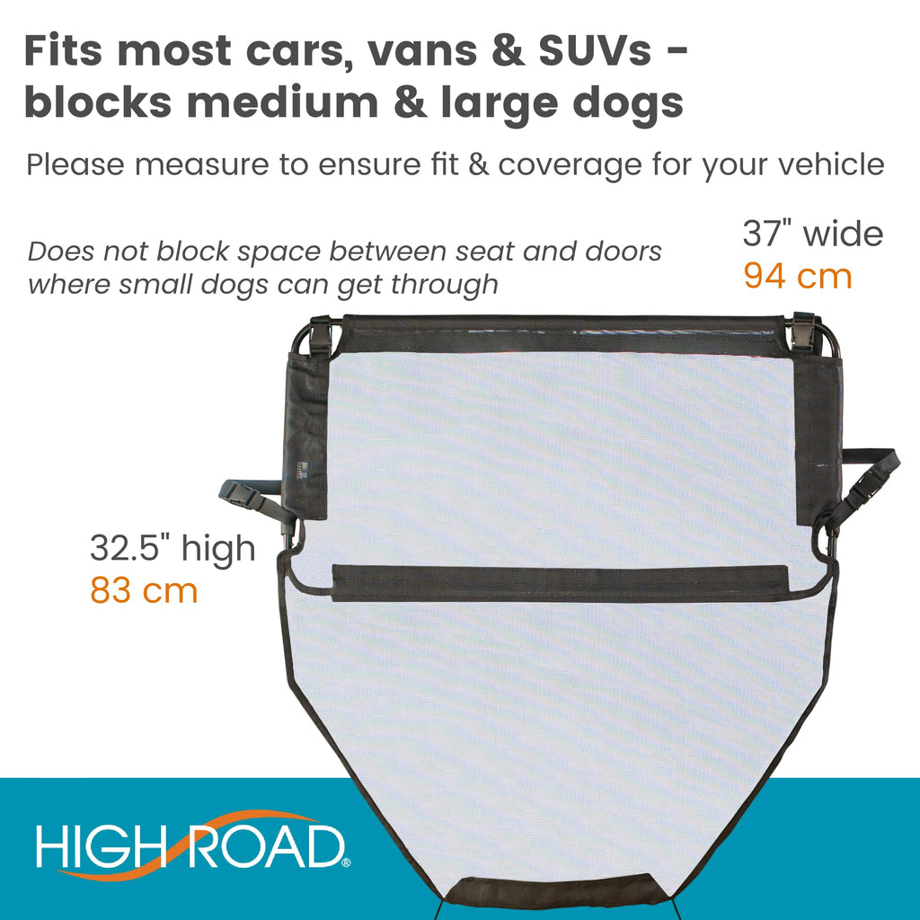 High Road Front Seat Dog Barrier for Car, Truck or SUV