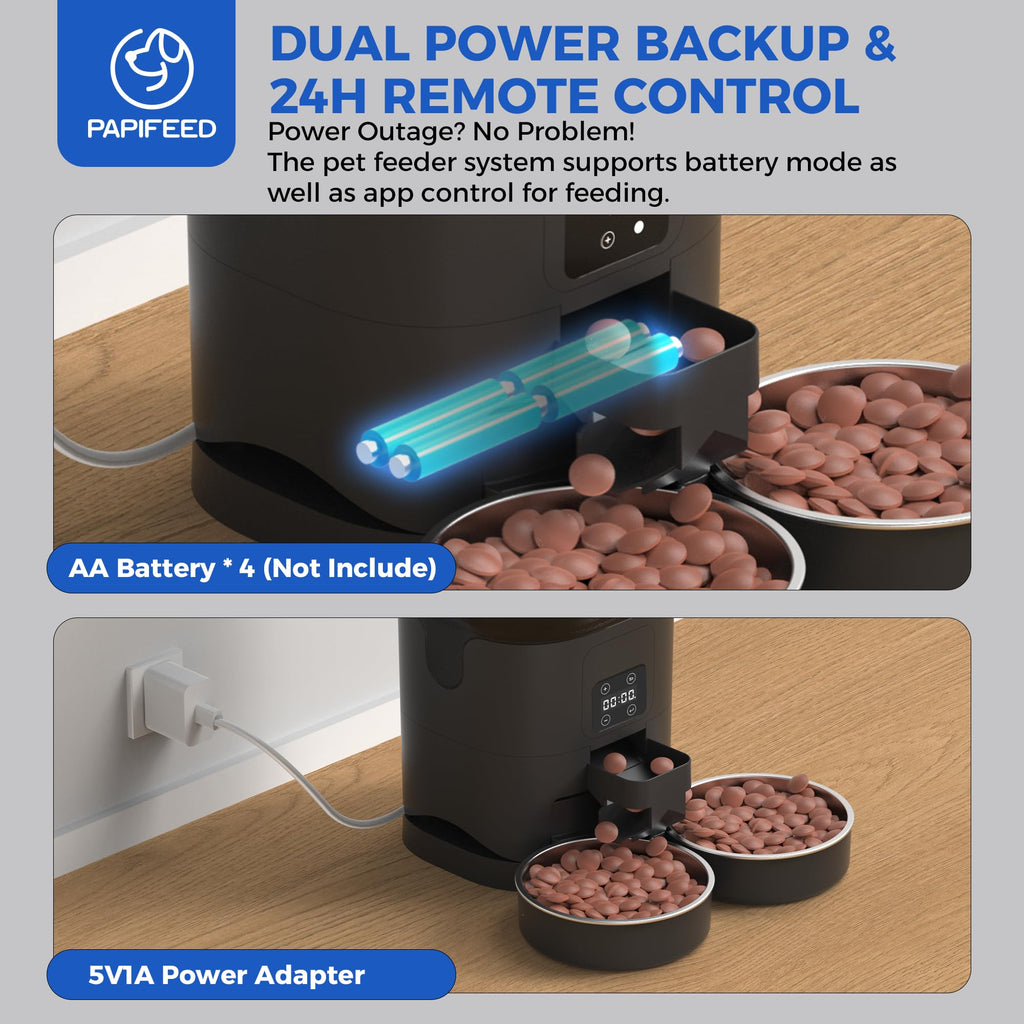 Automatic Cat Feeder for Multiple Pets with 7L Food Capacity