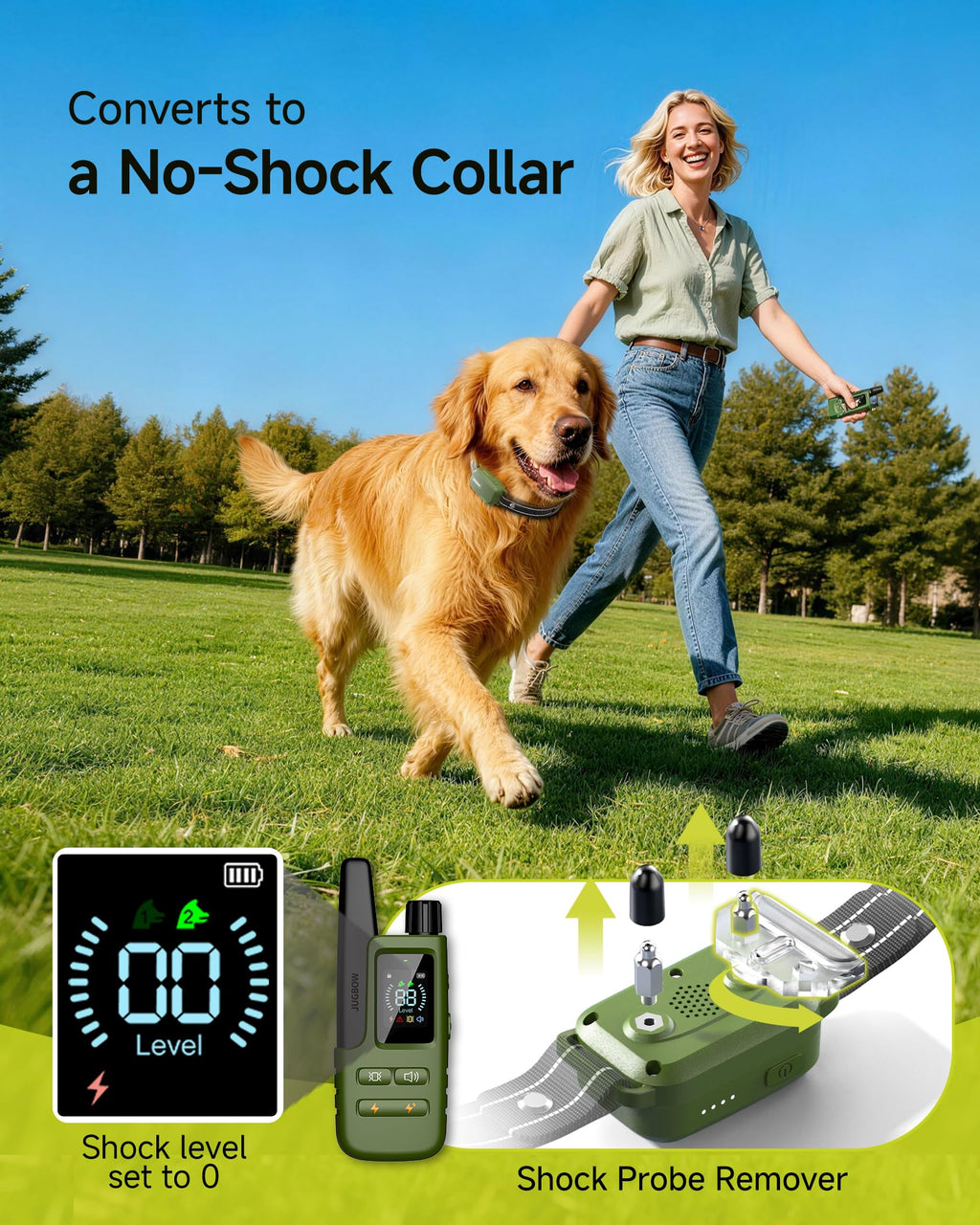 Waterproof Dog Training Collar with Remote and 4 Training Modes
