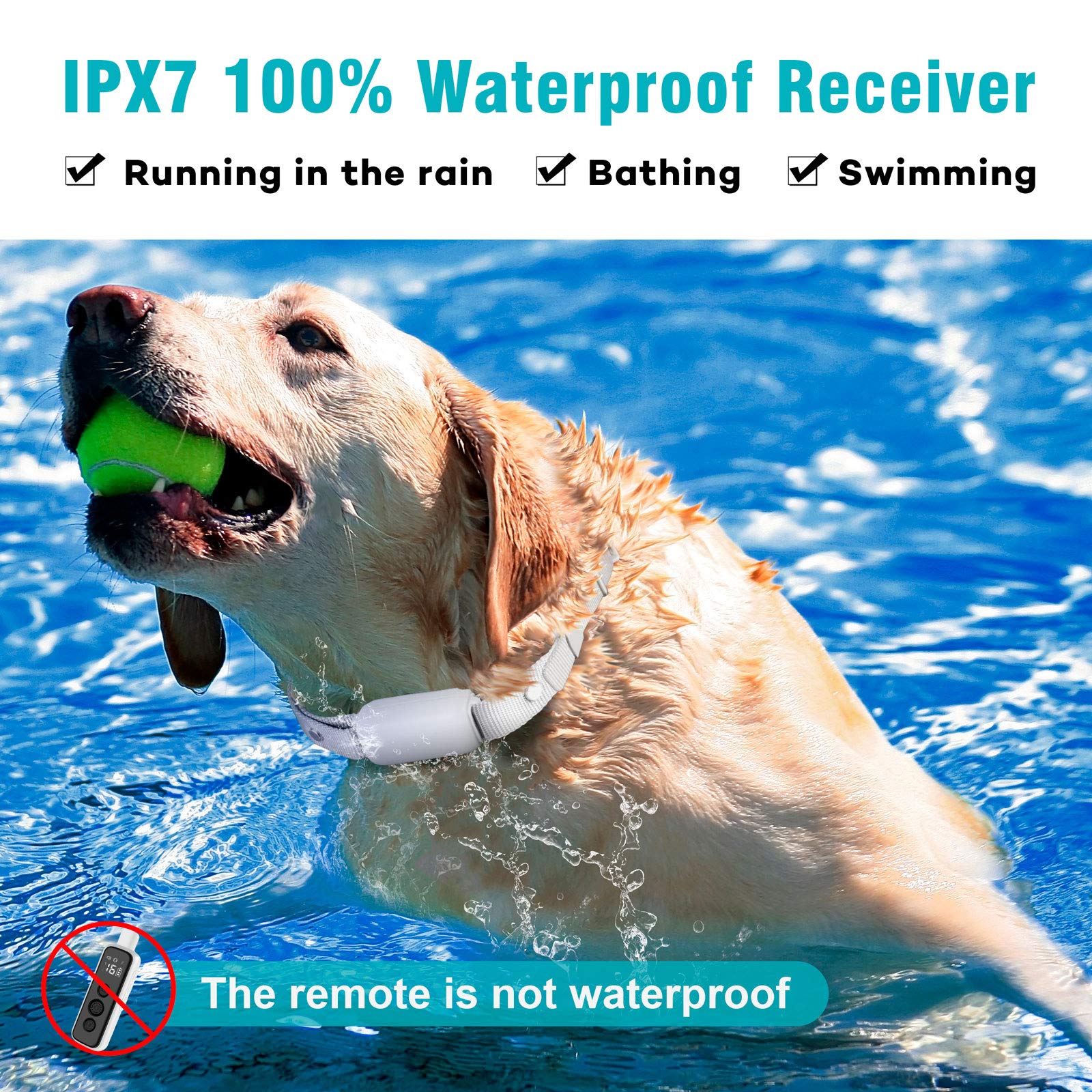 Waterproof Dog Training Collar with Beep Vibration and Remote Control