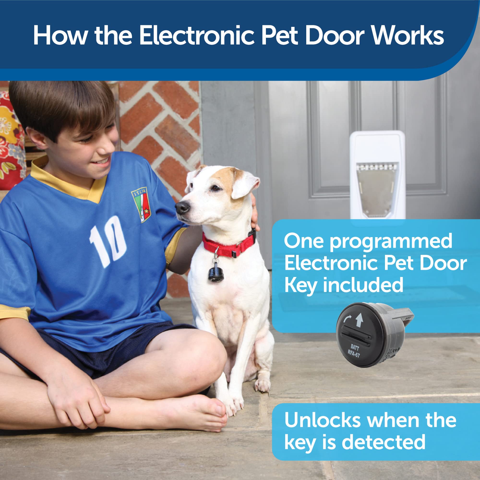 Programmable Smart Collar Activated Pet Door for Dogs and Cats
