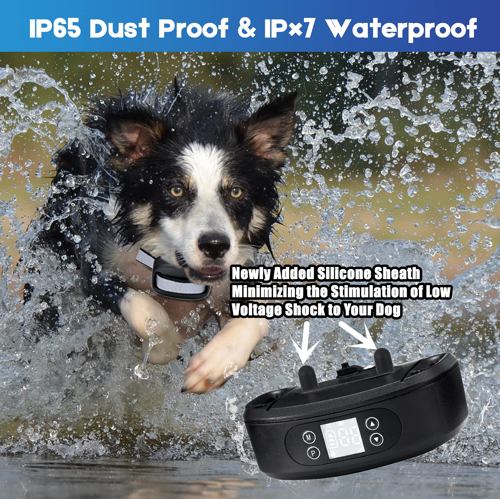 GPS Wireless Dog Fence with Adjustable Boundary and Dual Collars
