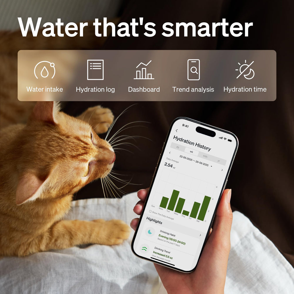 Smart Stainless Steel Pet Water Fountain with WiFi Monitoring